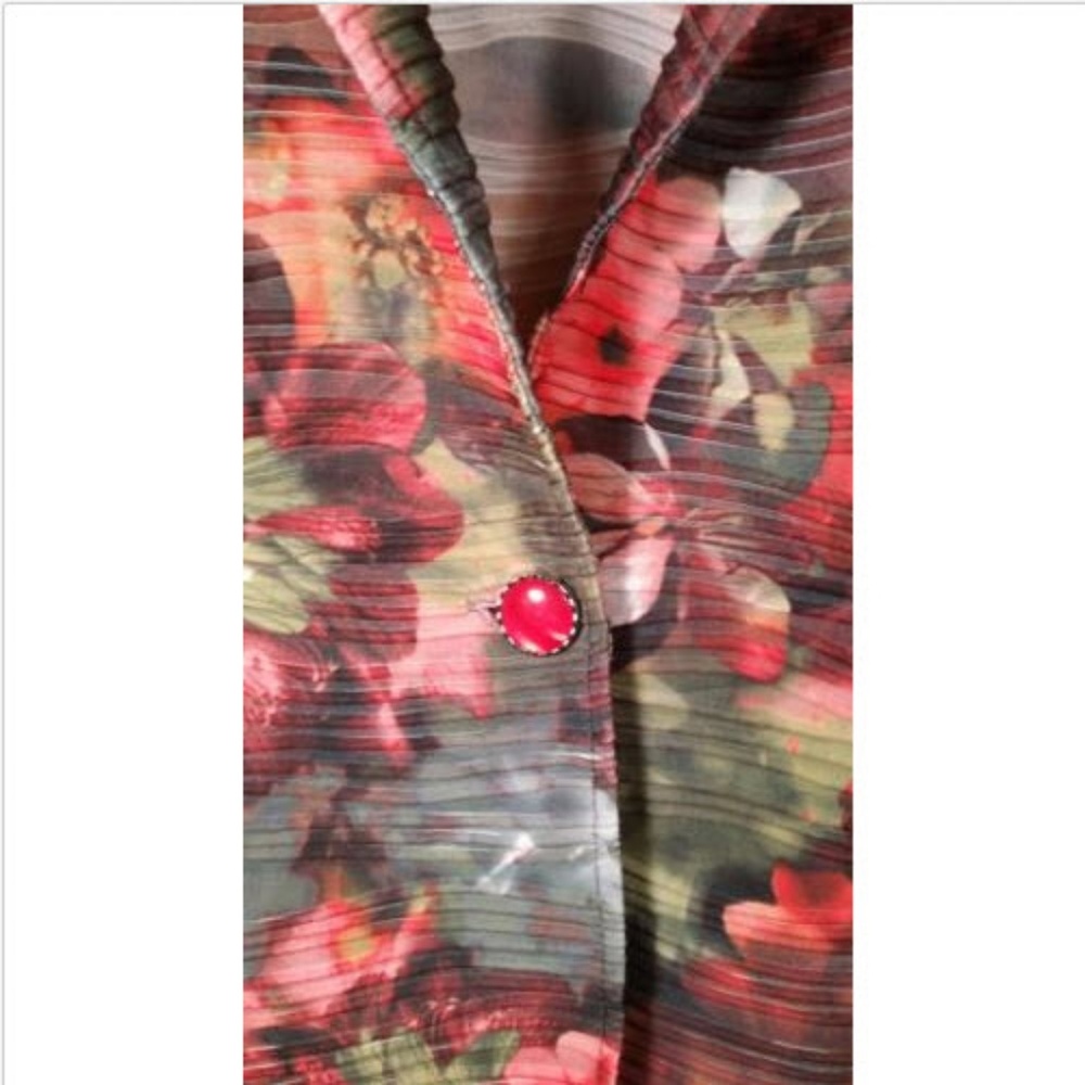 ERIN LONDON Blazer Jacket Floral Size Small - Picture 3 of 4